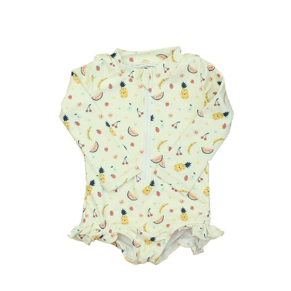 Bird & Bean Girls Ivory | Fruit 1-piece Swimsuit size: 3-6 Months